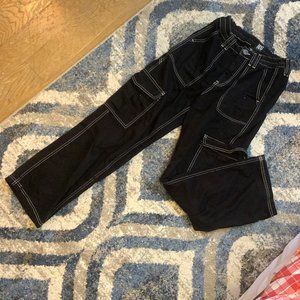 Urban Outfitters Contrast Stitch Skate Jeans Black
